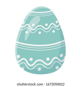 happy easter egg traditional decoration season icon vector illustration