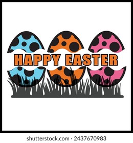 Happy Easter Egg Vector Design | T-shirt Print Design | Eps File svg