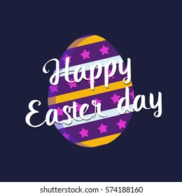 Happy easter egg vector flat illustration