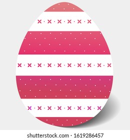 Happy Easter egg,  vector illustration, religion symbol 