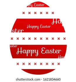Happy Easter egg,  vector illustration, religion symbol 