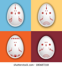 Happy Easter Egg. Vector illustration.