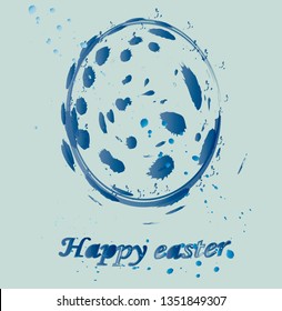 Happy easter. egg, water, spray, blot