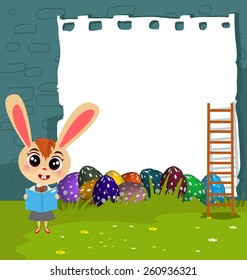 Happy Easter with eggs