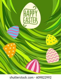 Happy Easter. Easter eggs. 