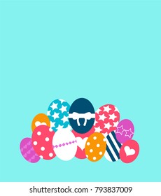 Happy Easter eggs background 