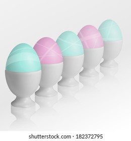 Happy Easter eggs background with soft colors