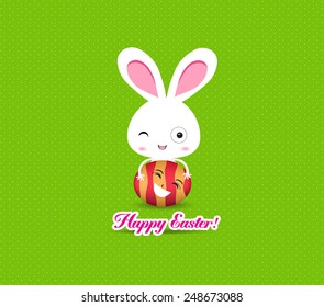 happy easter eggs and bunny funny