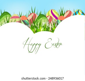 happy easter eggs colorful background