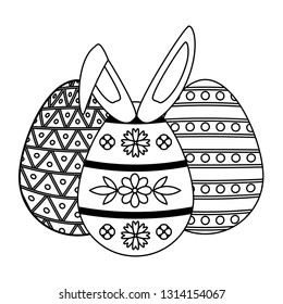 happy easter eggs decoration