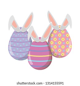 happy easter eggs decoration