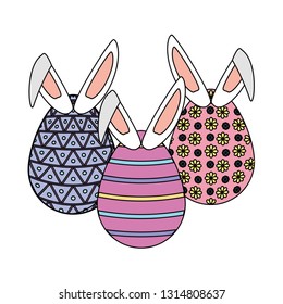 happy easter eggs decoration