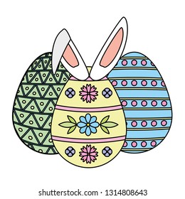 happy easter eggs decoration