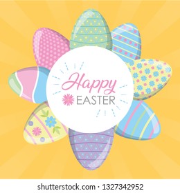 happy easter eggs decoration