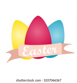 Happy Easter, Easter eggs, greeting