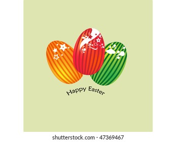 happy easter eggs illustration