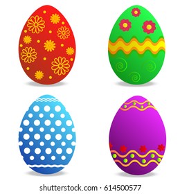 Happy easter eggs isolated pattern zigzag 