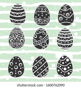 Happy Easter Eggs. Modern Design. Vector Illustration