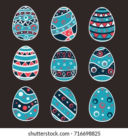 Happy Easter Eggs. Modern Design. Vector Illustration