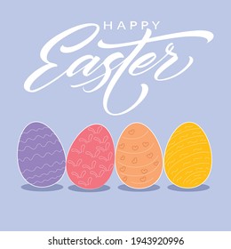 Happy easter eggs new and colorful
