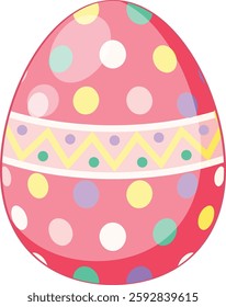 Happy Easter!. Easter eggs on white background. Spring holiday. colorful egg .Vector Illustration isolated.