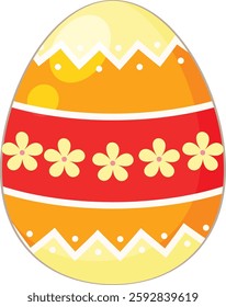 Happy Easter!. Easter eggs on white background. Spring holiday. colorful egg .Vector Illustration isolated.