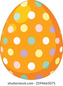 Happy Easter!. Easter eggs on white background. Spring holiday. colorful egg .Vector Illustration isolated.