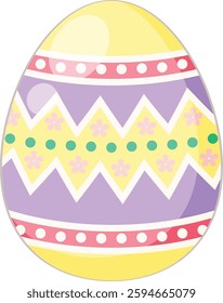 Happy Easter!. Easter eggs on white background. Spring holiday. colorful egg .Vector Illustration isolated.