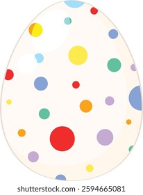 Happy Easter!. Easter eggs on white background. Spring holiday. colorful egg .Vector Illustration isolated.