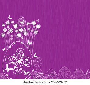 happy easter eggs ornament background