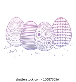 happy easter eggs paint