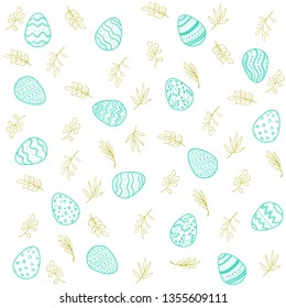 Happy Easter eggs pattern