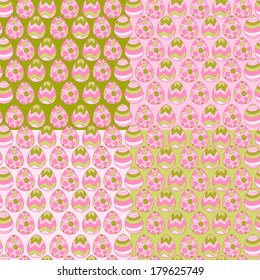 Happy Easter eggs pattern. Vector background