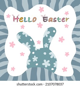 Happy Easter with eggs patterns and cute bunnies Designed in doodle and abstract style for card patterns, posters, banners, covers, printed fabrics, pillow patterns, frames and more.