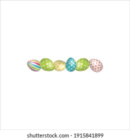 Happy easter. Easter eggs. Premium vector on white background.