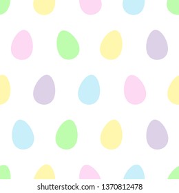 Happy Easter. Easter eggs seamless pattern. Pastel colors. Vector illustration.