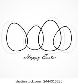 Feliz Pascua. Huevos de Pascua. Símbolo Pascua, fondo de vacaciones. Ilustración vectorial