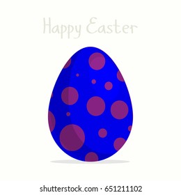 Happy Easter. Easter eggs with texture on a white background.Spring holiday. Vector Illustration.