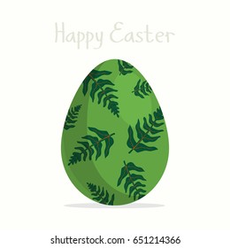 Happy Easter. Easter eggs with texture on a white background.Spring holiday. Vector Illustration.