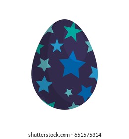 Happy Easter. Easter eggs with texture on a white background.Spring holiday. Vector Illustration.