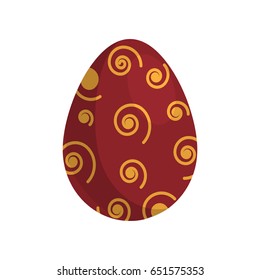 Happy Easter. Easter eggs with texture on a white background.Spring holiday. Vector Illustration.