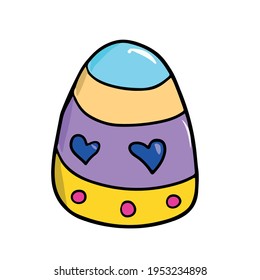 Happy Easter, Easter eggs . Vector design on a white isolated background for banners and postcards