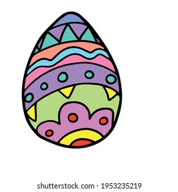 Happy Easter, Easter eggs . Vector design on a white isolated background for banners and postcards