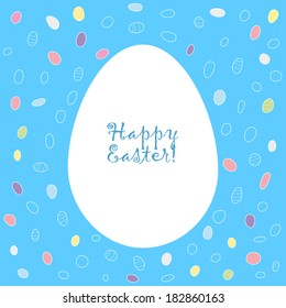 Happy Easter. Easter eggs Vector postcard.