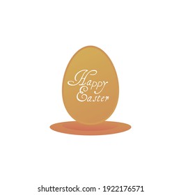 Happy Easter with Easter eggs and white background. Vector illustration