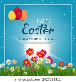 Happy Easter elegant vector illustration