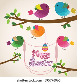 Happy easter element background