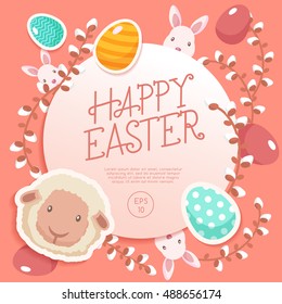Happy Easter Elements  : Vector Illustration