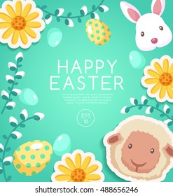 Happy Easter Elements  : Vector Illustration