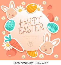 Happy Easter Elements  : Vector Illustration